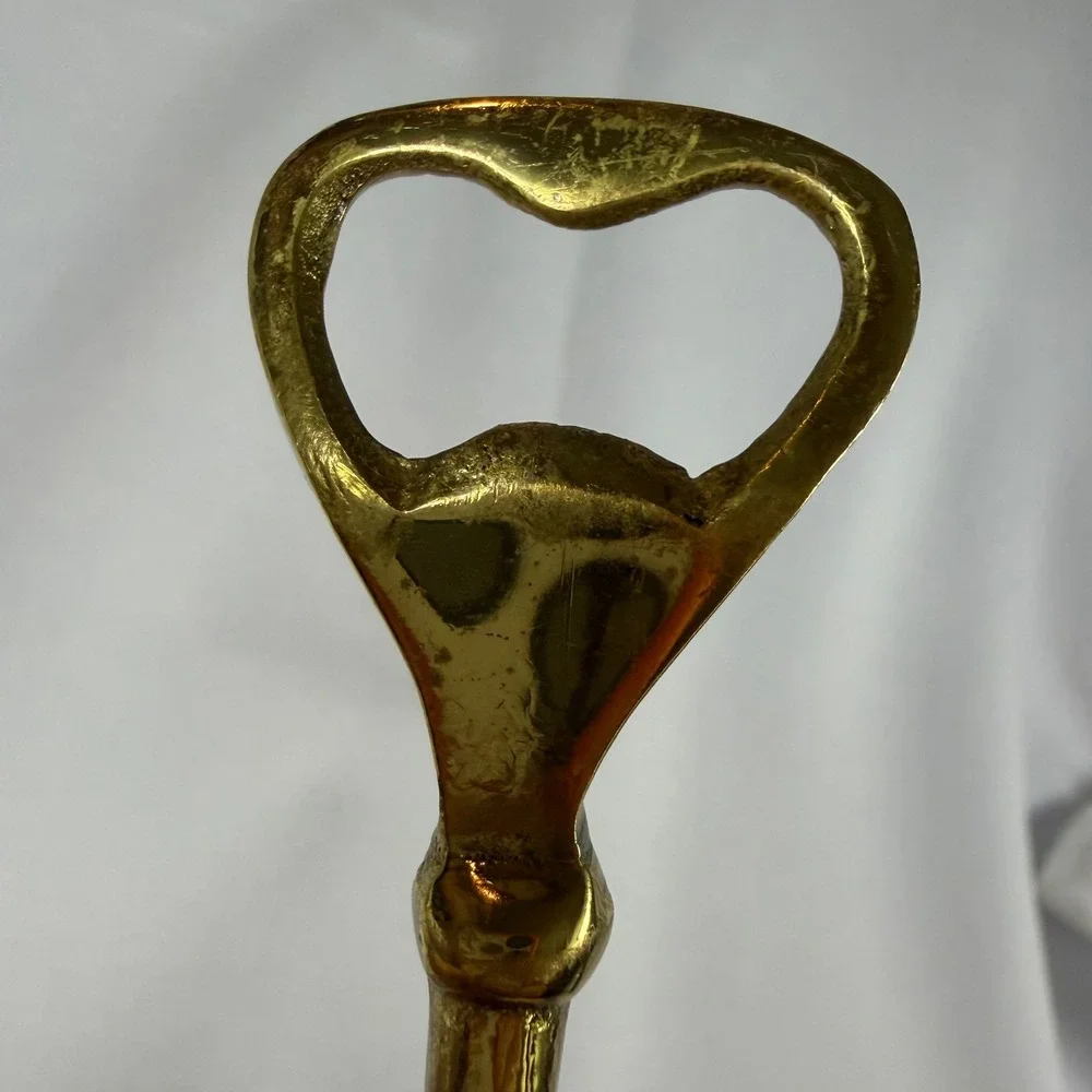 Vintage Golf Club Bottle Opener Solid Brass Made in England Gold Barware Tool